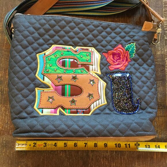 Consuela Si No Hobo Crossbody Tote Rare Discontinued Shoulder Bag Quilted - Picture 7 of 15